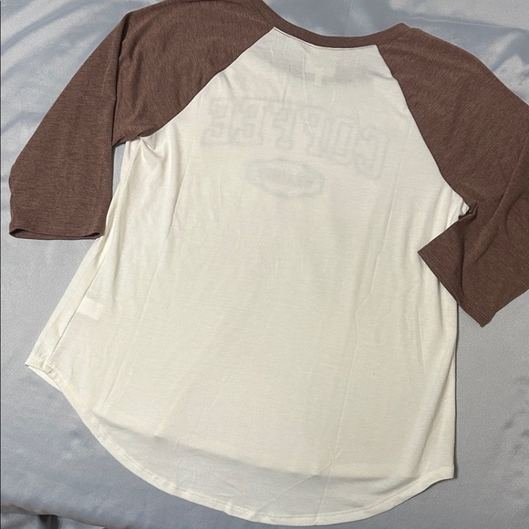 Coffee Weather Raglan 3/4 length sleeve Tee - Picture 4 of 8